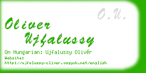 oliver ujfalussy business card